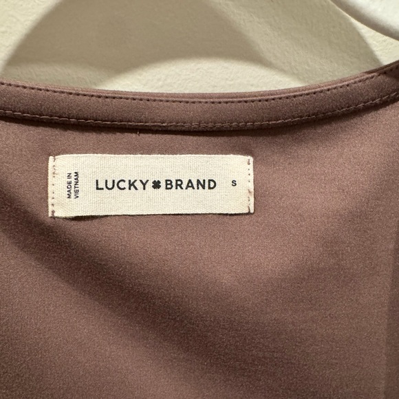 Lucky Brand Women's Short Sleeve Top - Chocolate Brown - Picture 2 of 5